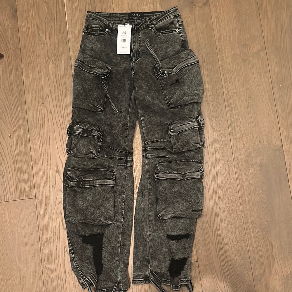 AKIRA Black Straight Leg Jeans